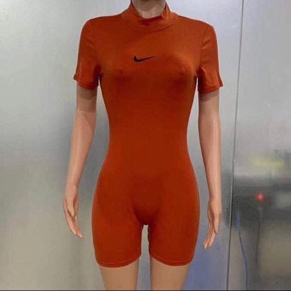 Custom Reworked Romper-Red/Orange - Picture 2 of 3